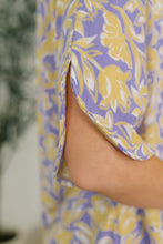 Load image into Gallery viewer, Lizzy Breeze Top in Purple and Yellow Floral
