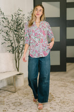 Load image into Gallery viewer, Lizzy Smock Top in Mint and Pink Floral Paisley
