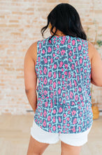 Load image into Gallery viewer, Lizzy Tank Top in Mint and Pink Leopard

