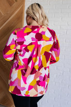 Load image into Gallery viewer, Lizzy Top in Magenta and Mustard Abstract
