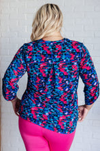 Load image into Gallery viewer, Lizzy Top in Navy and Teal Multi
