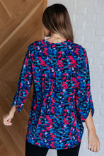 Load image into Gallery viewer, Lizzy Top in Navy and Teal Multi
