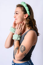 Load image into Gallery viewer, Lost in the Moment Headband and Wristband Set in Green
