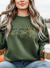 Load image into Gallery viewer, Love You &amp; Fall Nights Graphic Sweatshirt (multiple color options)
