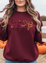 Load image into Gallery viewer, Love You &amp; Fall Nights Graphic Sweatshirt (multiple color options)
