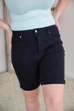 Load image into Gallery viewer, Fun in Navy Tummy Control Judy Blue Bermuda Shorts
