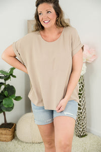 Think Out Loud Top in Taupe