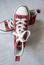 Load image into Gallery viewer, Got the Look Sneakers in Red Plaid
