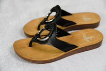 Load image into Gallery viewer, Ring my Bell Sandals in Black by Corkys
