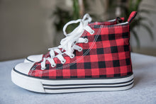 Load image into Gallery viewer, Got the Look Sneakers in Red Plaid
