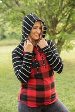 Load image into Gallery viewer, Fabulous in Red Plaid Hoodie
