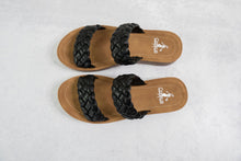 Load image into Gallery viewer, Wind It Up Sandals in Black by Corkys

