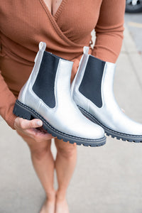 To Be Honest Boots in Silver by Corkys