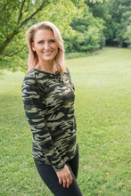 Load image into Gallery viewer, Classy in Camo Lace Top
