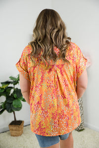 Lizzy Cap Sleeve Top in Apricot