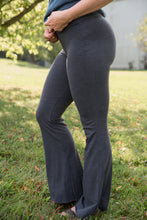 Load image into Gallery viewer, Stand by Me Flare Yoga Pants in Charcoal
