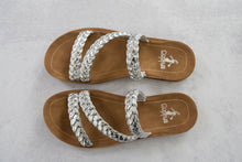 Load image into Gallery viewer, Twist N Shout Sandals in Silver by Corkys

