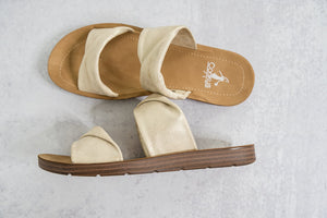 With a Twist Sandals in Gold by Corkys