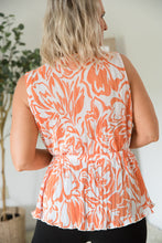 Load image into Gallery viewer, The Orange Swirl Sleeveless Top

