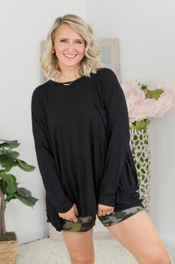 Good Intentions Top in Black