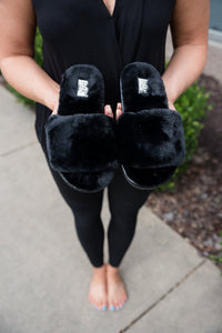 Fuzzy Slipper Sandals (multiple color options)