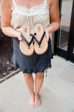 Load image into Gallery viewer, Corkys Pigtail Sandals (black or gold)
