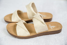 Load image into Gallery viewer, With a Twist Sandals in Gold by Corkys
