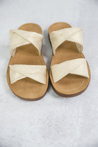 With a Twist Sandals in Gold by Corkys