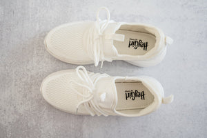 Soft Serve Sneakers in White Glitter by Corkys