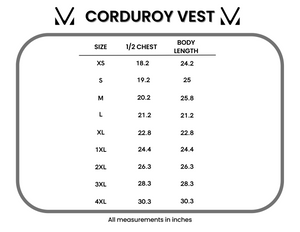 Corduroy Vest - Pumpkin