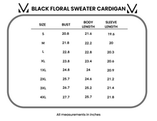 Load image into Gallery viewer, Black Floral Sweater Cardigan
