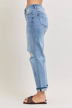 Load image into Gallery viewer, JUDY BLUE Elaine Mid Rise Boyfriend with Distress &amp; Cuff
