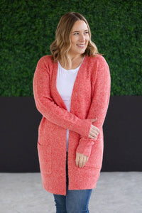 Madison Cozy Cardigan - Cherry Blush