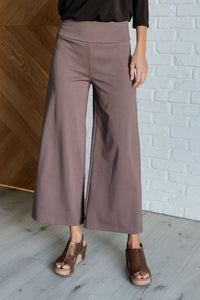 Magic Wide Leg Crop Pants in Dark Mocha