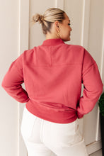 Load image into Gallery viewer, Make No Mistake Mock Neck Pullover in Cranberry
