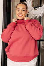 Load image into Gallery viewer, Make No Mistake Mock Neck Pullover in Cranberry
