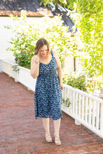 Load image into Gallery viewer, Cassidy Midi Dress - Blue Floral Mix
