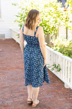 Load image into Gallery viewer, Cassidy Midi Dress - Blue Floral Mix
