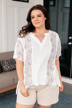 Load image into Gallery viewer, POL Mention Me Floral Accent Top in Ivory

