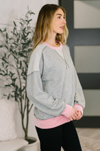 Load image into Gallery viewer, Midnight Cravings Trim Accent Pullover in Grey
