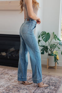 Mindy Mid Rise Wide Leg Jeans