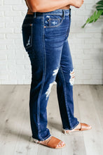 Load image into Gallery viewer, JUDY BLUE High Waist Rigid Magic Heavy Destroy Straight Jeans
