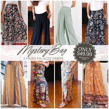 Load image into Gallery viewer, 3 Pairs Palazzo Pants Mystery Grab Bag
