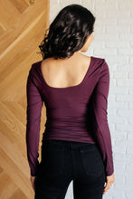 Load image into Gallery viewer, Never Imitated Long Sleeve Top in Cassis
