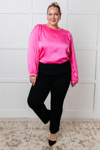 Load image into Gallery viewer, Not Exaggerating Satin Puff Sleeve Blouse
