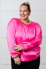 Load image into Gallery viewer, Not Exaggerating Satin Puff Sleeve Blouse
