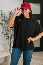 Load image into Gallery viewer, Not That complicated Textured Boxy Tee in Black
