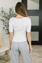 Load image into Gallery viewer, Nothing to Prove U-Neck Half Sleeve Top in White
