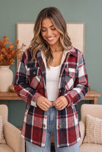 Load image into Gallery viewer, Cozy Cabin Vibes Sherpa Lined Flannel Shacket
