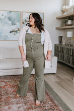 Load image into Gallery viewer, Olivia Control Top Release Hem Overalls in Olive by Judy Blue
